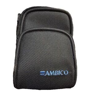 Ambico Small Black 2 Pocket Camera Bag with Zipper & Shoulder Strap travel